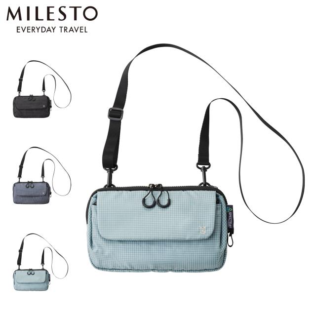 ミレスト MILESTO バッグ ショルダーバッグ メンズ レディース 撥水 軽量 斜めがけ ブラック ネイビー ブルー 黒 MLS954