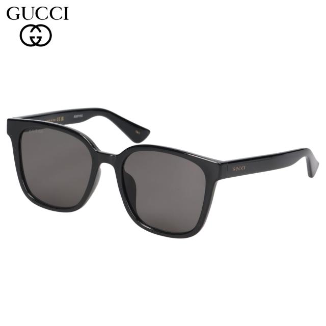 GUCCI グッチ サングラス メンズ レディース アジアンフィット UVカット 紫外線対策 スクエア ゴールド GG0396S-001