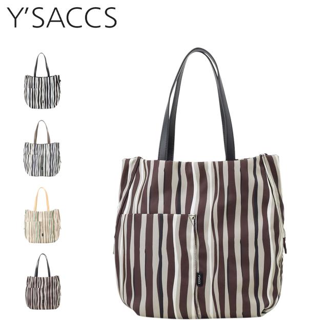 イザック Y’SACCS バッグ トートバッグ ドローイングストライプ レディース B5 撥水 軽量 ファスナー付き 10-011-02