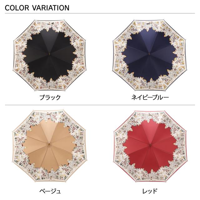 ダックス DAKS 長傘 雨傘 レディース 60cm 軽量 日本製 ブラック ネイビー ベージュ レッド 黒 21-125-11109-00_1