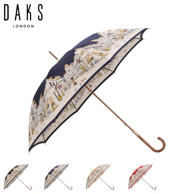 ダックス DAKS 長傘 雨傘 レディース 60cm 軽量 日本製 ブラック ネイビー ベージュ レッド 黒 21-125-11109-00