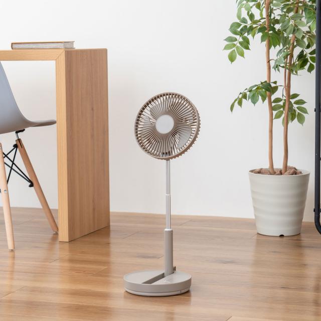 ライフオンプロダクツ Life on Products 扇風機 DCモーター 左右首振り 風量3段階 熱中症対策 折りたたみ 高さ調節可能 LCAF031_3