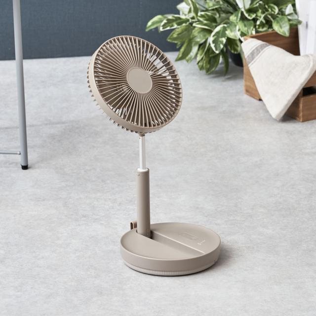 ライフオンプロダクツ Life on Products 扇風機 DCモーター 左右首振り 風量3段階 熱中症対策 折りたたみ 高さ調節可能 LCAF031_4