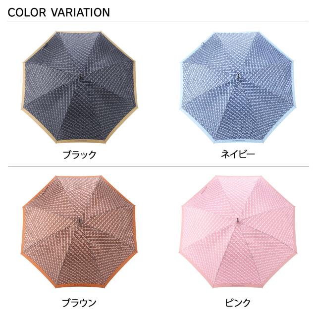 GHERARDINI ゲラルディーニ 長傘 雨傘 レディース 60cm 軽量 UVカット 耐風 ブラック ネイビー ブラウン ピンク 黒 1GD 11060-60_1
