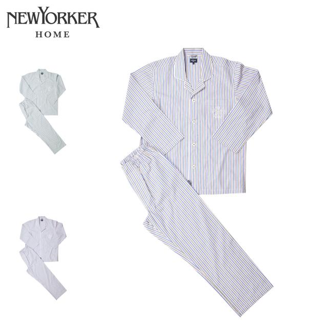 ニューヨーカーホーム NEWYORKER  ルームウェア 部屋着 パジャマ 上下 セットアップ ナイトウェア テーラード メンズ 0702-80
