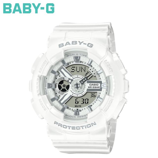 カシオ CASIO BABY-G 腕時計 BA-110X-7A3JF BA-110 SERIES 防水 ベビーG ベイビーG レディース ホワイト 白