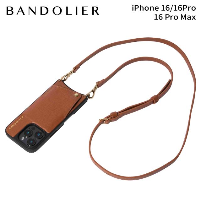 BANDOLIER バンドリヤー スマホショルダー スマホケース iphone16 16pro 16proMax アイフォン メンズ レディース ブラウン 10EMM