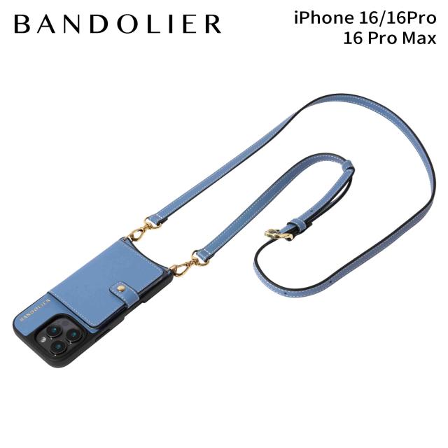 BANDOLIER バンドリヤー スマホショルダー スマホケース iphone16 16pro 16proMax アイフォン メンズ レディース ブルー 18CAS