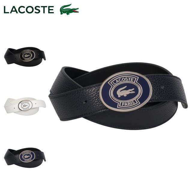ラコステ LACOSTE ベルト メンズ 本革 牛革 日本製 BELT ブラック ホワイト ネイビー 黒 白 LB66911
