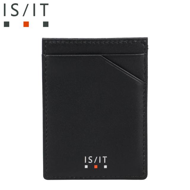 IS/IT イズイット ポリマー マネークリップ カードケース パスケース メンズ レディース 本革 牛革 989601