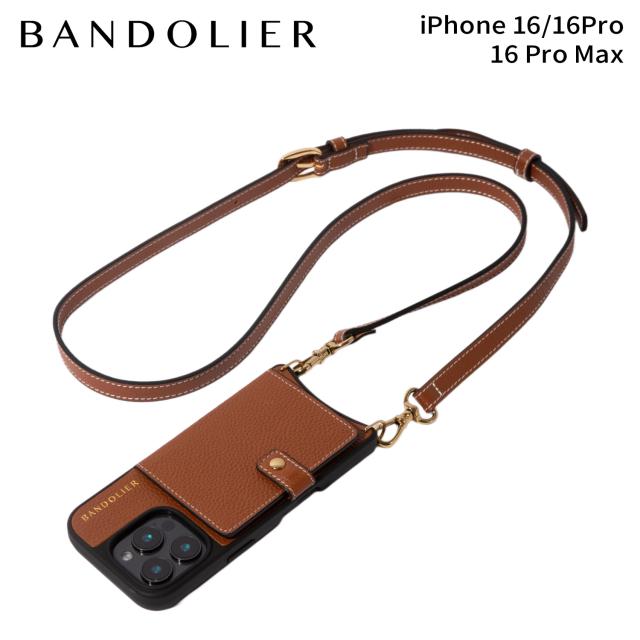 BANDOLIER バンドリヤー スマホショルダー スマホケース iPhone16 16 Pro 16 Pro MAX アイフォン メンズ レディース ブラウン 18CAS
