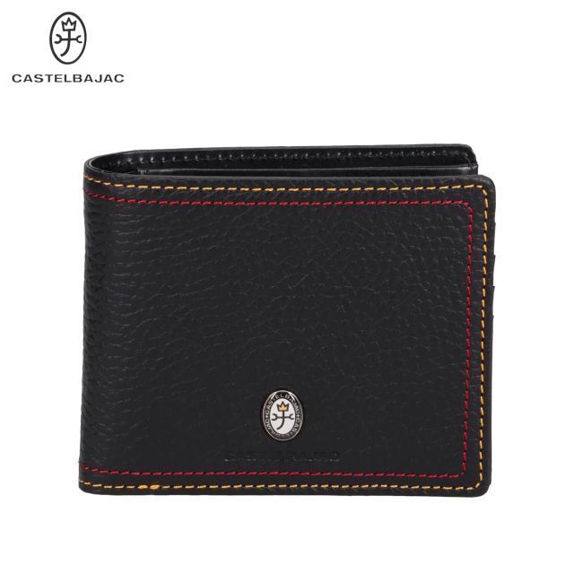 カステルバジャック CASTELBAJAC 財布 二つ折り メンズ レディース 本革 コンパクト スレッド ブラック 黒 36623
