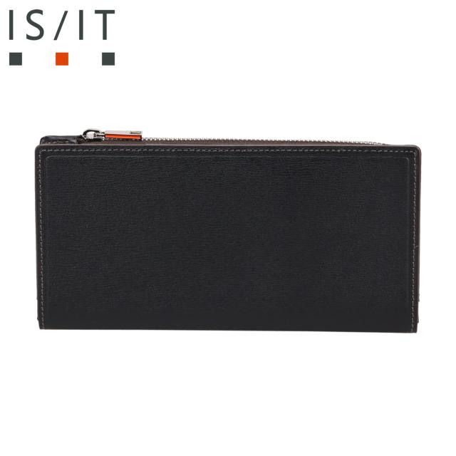 IS/IT イズイット 財布 長財布 ウエストII メンズ 牛革 本革 軽量 薄型 コンパクト ブラック 黒 982613