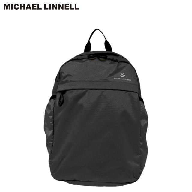 マイケルリンネル MICHAEL LINNELL リュック バッグ バックパック メンズ レディース 20L 大容量 軽量 撥水 コンパクト ブラック MLAC-40
