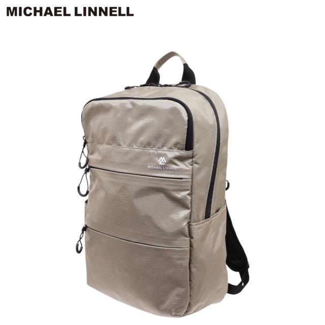 マイケルリンネル MICHAEL LINNELL リュック バッグ バックパック メンズ レディース 23L 大容量 軽量 撥水 ベージュ MLRT-05