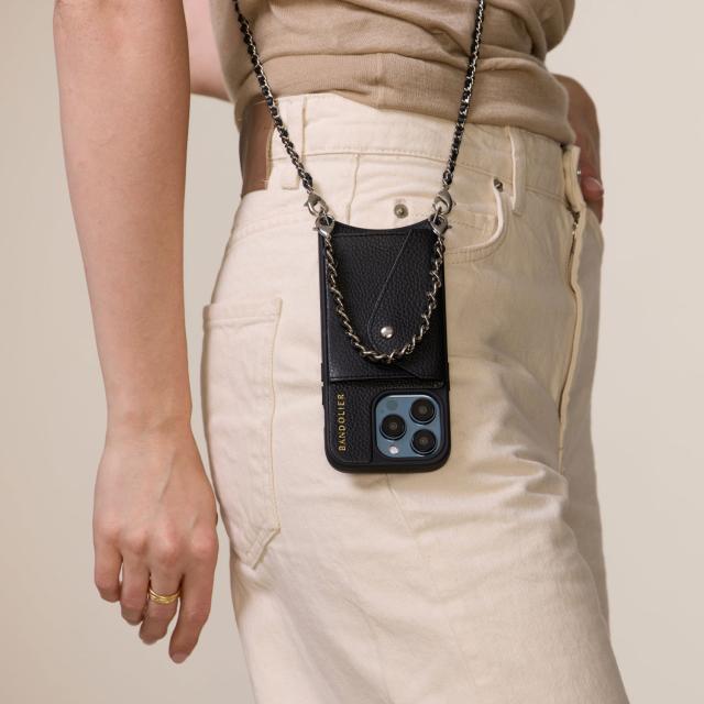 BANDOLIER バンドリヤー スマホショルダー iphone15 pro スマホケース アイフォン リリー セット シルバー メンズ レディース 14LIL_9