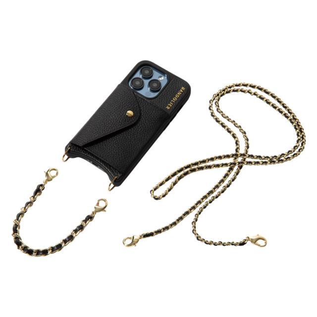 BANDOLIER バンドリヤー スマホショルダー iphone15 pro スマホケース アイフォン リリー セット シルバー メンズ レディース 14LIL_3
