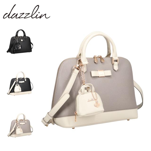 ダズリン dazzlin バッグ ハンドバッグ ミディアム ショルダー レディース 斜めがけ 大人 軽量 エコバッグ入バッグチャーム付 DAZ60020B