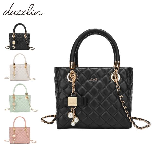 ダズリン dazzlin バッグ ハンドバッグ ミニ ショルダー レディース 斜めがけ 大人 軽量 キルティング リボンチャーム付 DAZ60250B