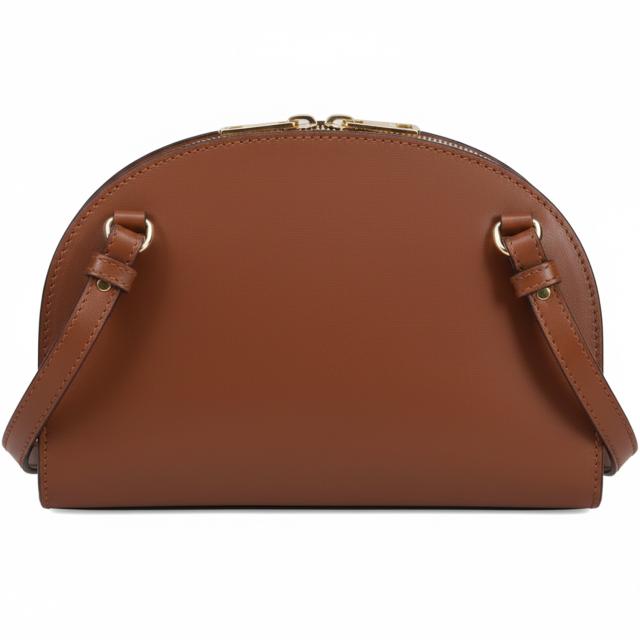A.P.C. アーペーセー ショルダーバッグ デミルーン レディース 斜めがけ 軽量 DEMI-LUNE LEATHER CLUTCH ブラック ブラウン PXAWV F61596_3