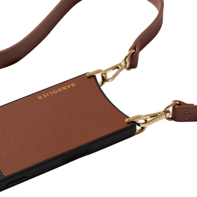BANDOLIER バンドリヤー スマホショルダー iPhone15Pro 15Pro Max スマホケース アイフォン レミ メンズ レディース ブラウン 12REM_5