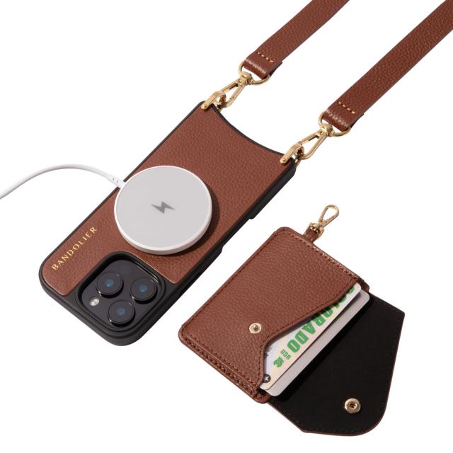 BANDOLIER バンドリヤー スマホショルダー iPhone16 16Pro 16Pro Max スマホケース アイフォン レミ メンズ レディース ブラウン 12REM_2