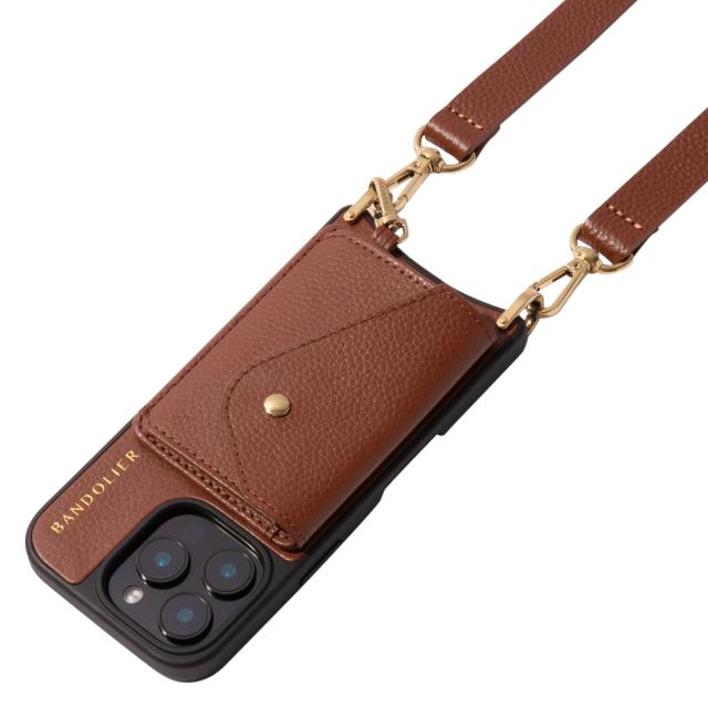 BANDOLIER バンドリヤー スマホショルダー iPhone16 16Pro 16Pro Max スマホケース アイフォン レミ メンズ レディース ブラウン 12REM_3