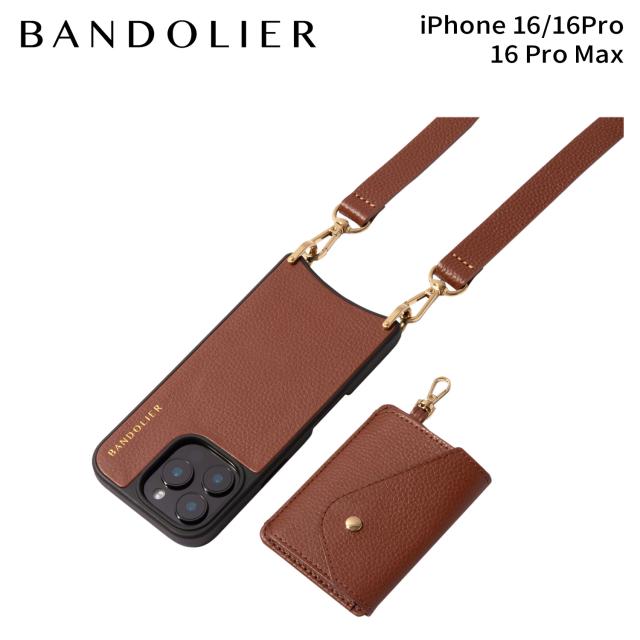 BANDOLIER バンドリヤー スマホショルダー iPhone16 16Pro 16Pro Max スマホケース アイフォン レミ メンズ レディース ブラウン 12REM