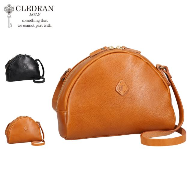CLEDRAN クレドラン バッグ ショルダーバッグ セミサークル レディース 本革 牛革 軽量 斜めがけ NOS SEMICIRCLE SHOULDER CL3901