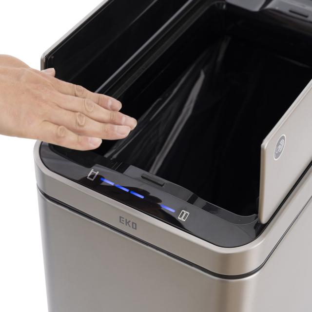 EKO イーケーオー エックスウィング センサービン ゴミ箱 ダストボックス 30L ふた付き 自動 分別 キッチン ゴミ袋が見えない EK9387RMMT_10