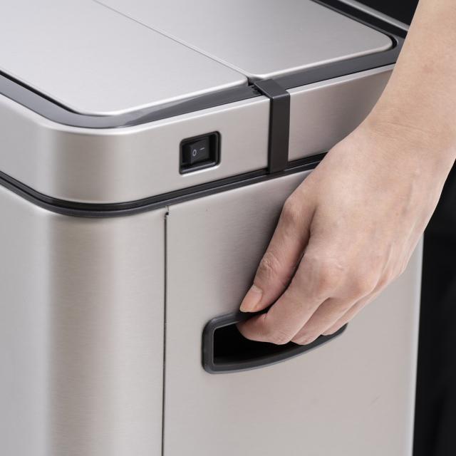 EKO イーケーオー エックスウィング センサービン ゴミ箱 ダストボックス 30L ふた付き 自動 分別 キッチン ゴミ袋が見えない EK9387RMMT_14