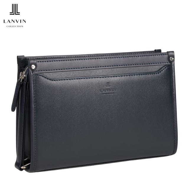 ランバン コレクション LANVIN COLLECTION バッグ クラッチバッグ セカンドバッグ ニューフロー メンズ 本革 ネイビー 282261