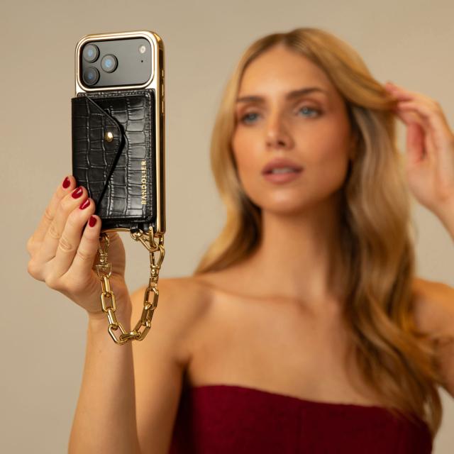 BANDOLIER バンドリヤー スマホショルダー iphone16 スマホケース アイフォン メンズ レディース ブラック 12CAS_4
