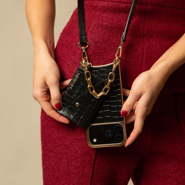 BANDOLIER バンドリヤー スマホショルダー iphone16 スマホケース アイフォン メンズ レディース ブラック 12CAS_5