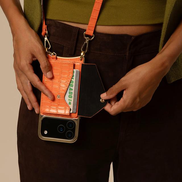 BANDOLIER バンドリヤー スマホショルダー iPhone16 スマホケース アイフォン メンズ レディース オレンジ 12CAS_9