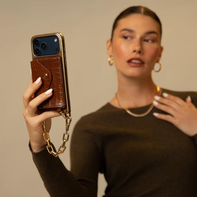 BANDOLIER バンドリヤー スマホショルダー iphone16 スマホケース アイフォン メンズ レディース ブラウン 12CAS_4
