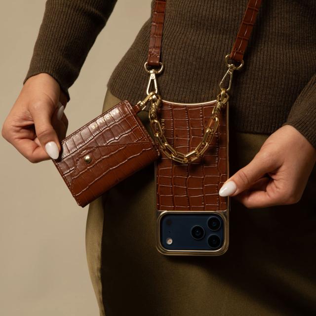 BANDOLIER バンドリヤー スマホショルダー iphone16 スマホケース アイフォン メンズ レディース ブラウン 12CAS_7