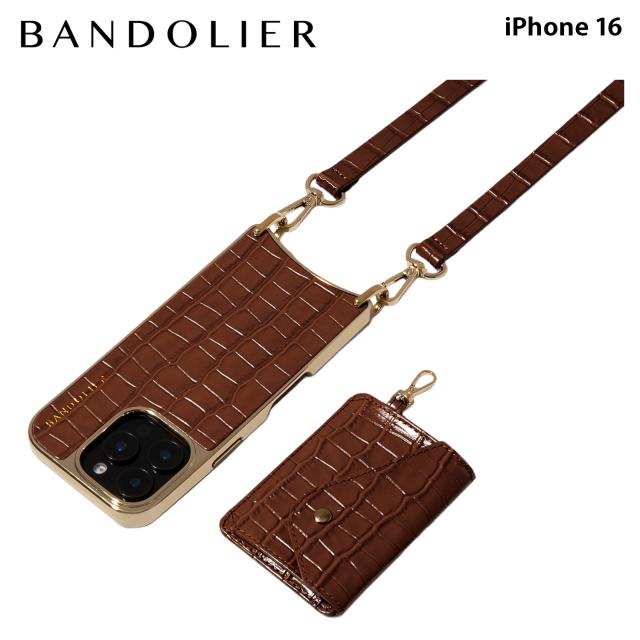 BANDOLIER バンドリヤー スマホショルダー iphone16 スマホケース アイフォン メンズ レディース ブラウン 12CAS