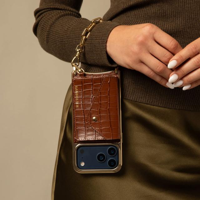 BANDOLIER バンドリヤー スマホショルダー iPhone17 17Pro 17Pro Max iPhone Air スマホケース メンズ レディース ブラウン 12CAS_10