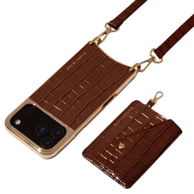 BANDOLIER バンドリヤー スマホショルダー iPhone17 17Pro 17Pro Max iPhone Air スマホケース メンズ レディース ブラウン 12CAS_1