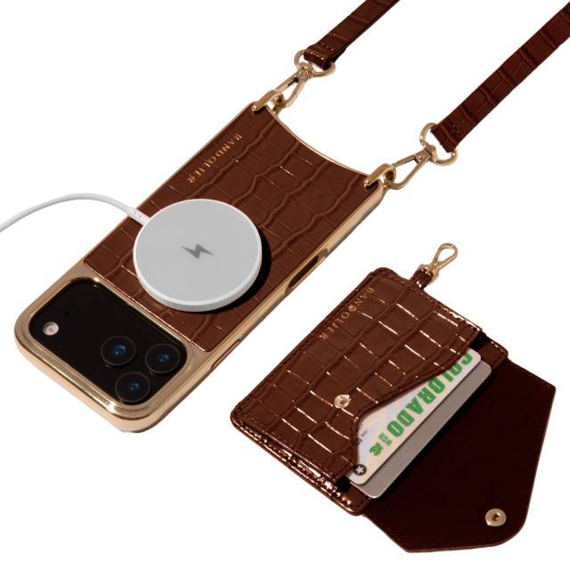 BANDOLIER バンドリヤー スマホショルダー iPhone17 17Pro 17Pro Max iPhone Air スマホケース メンズ レディース ブラウン 12CAS_2
