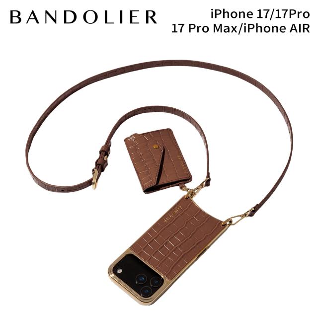 BANDOLIER バンドリヤー スマホショルダー iPhone17 17Pro 17Pro Max iPhone Air スマホケース メンズ レディース ブラウン 12CAS