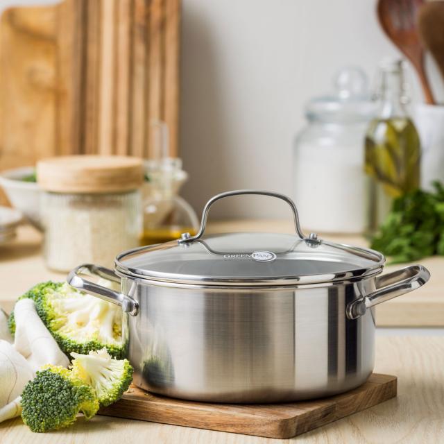 グリーンパン GREENPAN キャセロール 両手鍋 20cm ガラス蓋付き IH オーブン 食器洗浄乾燥機対応 エーペックス CC010626-104_3