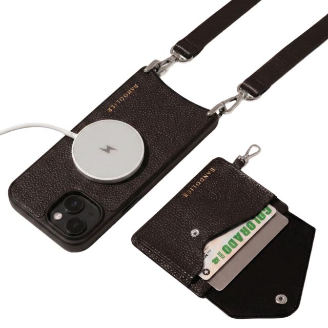 BANDOLIER バンドリヤー スマホショルダー iPhone15Pro スマホケース アイフォン レミ シルバー メンズ レディース ブラック 黒 12REM_2