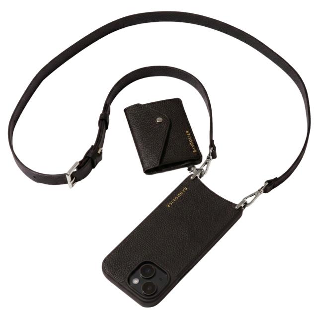 BANDOLIER バンドリヤー スマホショルダー iPhone15Pro スマホケース アイフォン レミ シルバー メンズ レディース ブラック 黒 12REM_3