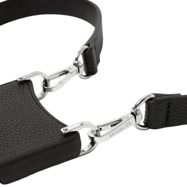 BANDOLIER バンドリヤー スマホショルダー iPhone15Pro スマホケース アイフォン レミ シルバー メンズ レディース ブラック 黒 12REM_4