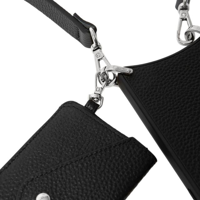 BANDOLIER バンドリヤー スマホショルダー iPhone15Pro スマホケース アイフォン レミ シルバー メンズ レディース ブラック 黒 12REM_5