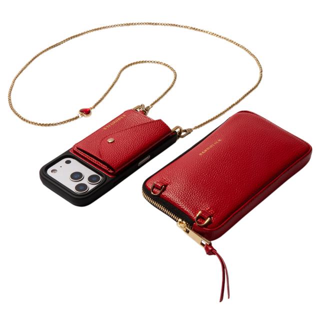 BANDOLIER バンドリヤー スマホショルダー iPhone17 17Pro 17Pro Max スマホケース アイフォン レミ メンズ レディース レッド 12REM_5
