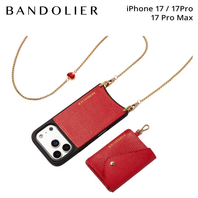 BANDOLIER バンドリヤー スマホショルダー iPhone17 17Pro 17Pro Max スマホケース アイフォン レミ メンズ レディース レッド 12REM