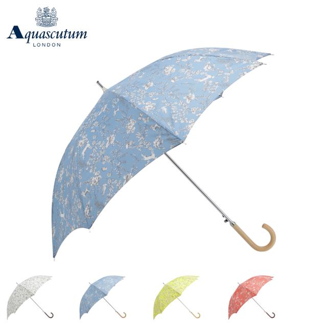 アクアスキュータム AQUASCUTUM 長傘 雨傘 ボタニカルプリント レディース 60cm 軽量 日本製 1AQ 11096